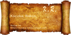 Koczka Robin névjegykártya